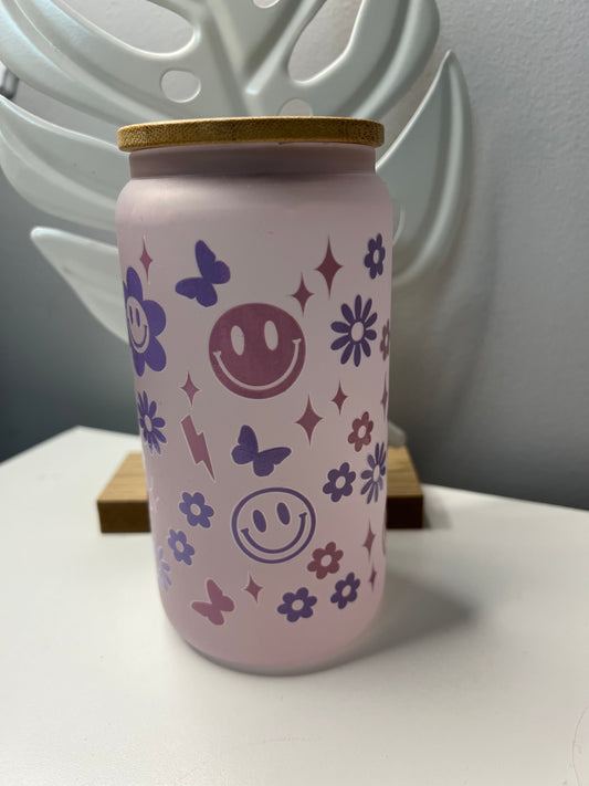 16oz glass tumbler- Color Changing