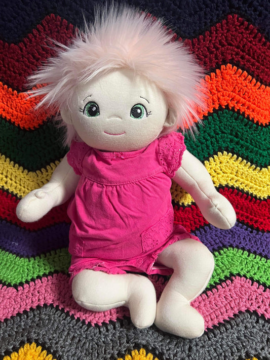 Light Pink Hair Doll (Newborn Clothes)