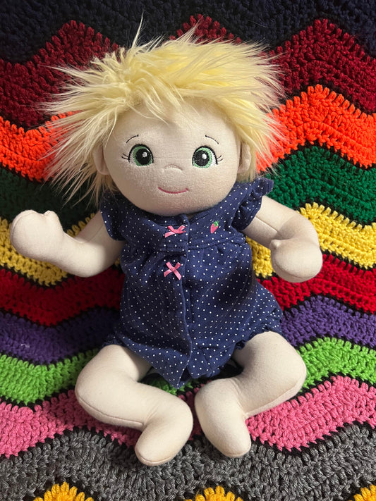 Blonde Hair Doll (Newborn Clothes)