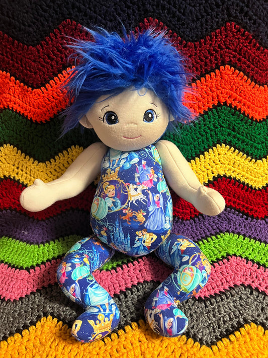 Blue Hair Doll (Newborn Clothes)